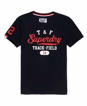 Superdry Track And Field Női Pólók Sötétkék | BHETN2567